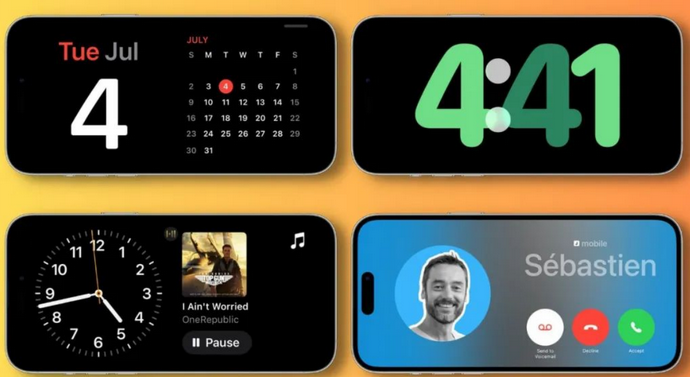 柳南苹果手机维修分享iOS17横屏充电待机显示有什么好处 