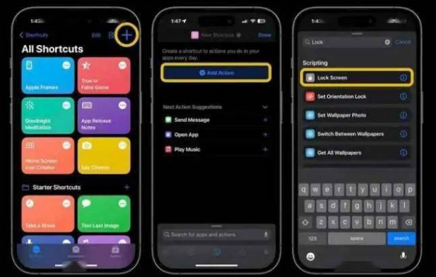 柳南苹果14锁屏维修店分享iPhone14升级iOS16.4后如何创建锁屏快捷方式 