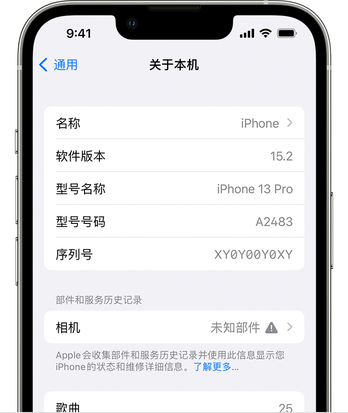 柳南苹果维修分享iPhone 出现提示相机“未知部件”是什么原因？ 